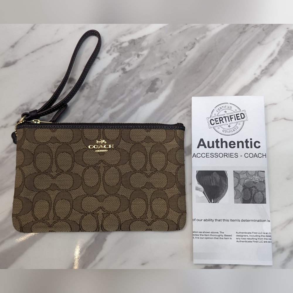 Coach Monogram Wristlet with Certificate of Authenticity
